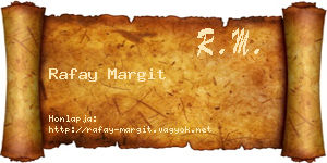 Rafay Margit névjegykártya